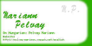 mariann pelvay business card